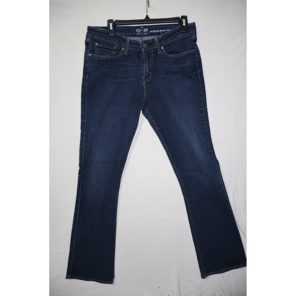 Signature by Levi Strauss Women Modern Boot Cut Jeans Dark Wash Size 12 L/C‎